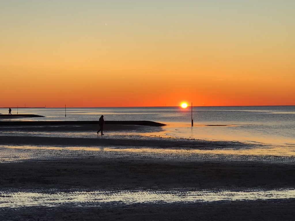 Das Watt bei Sonnenuntergang